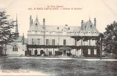 타른의 Château de Scalibert가 담긴 옛 엽서